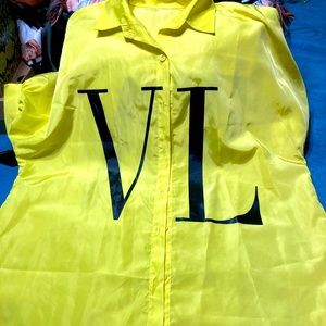 Graphic Oversized shirt dress